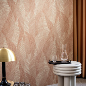 Arte Essentials tangram Bounty behang in kleur Terracotta (24021) - Interieur impressie