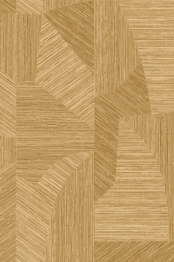 Arte Essentials-tangram Caprice behang in kleur Ochre (24002) - Product close-up