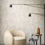 Arte Essentials tangram Caprice behang in kleur Linen (24004) - Interieur impressie