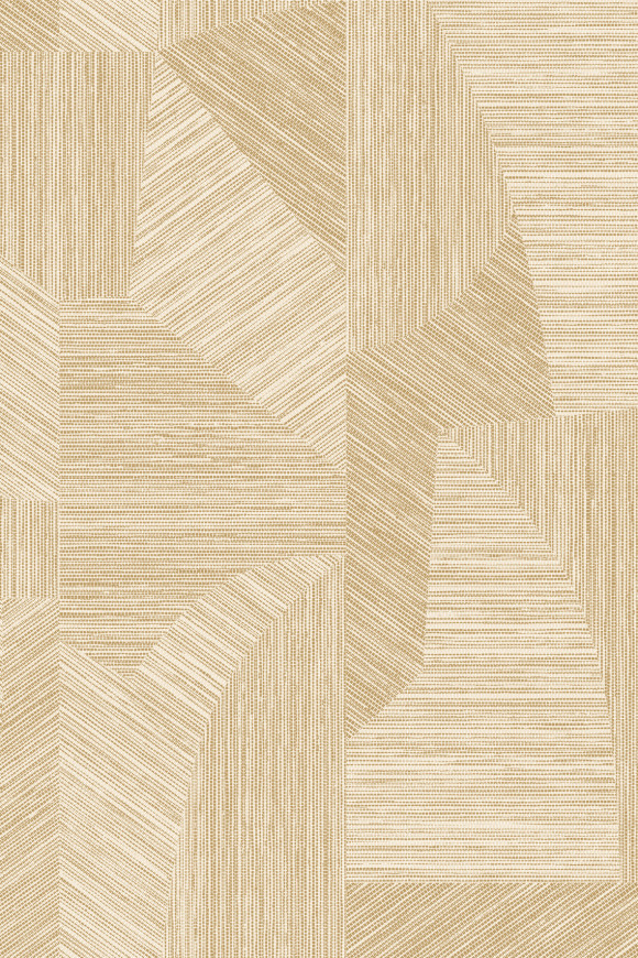 Arte Essentials-tangram Caprice behang in kleur Sand (24005) - Product close-up