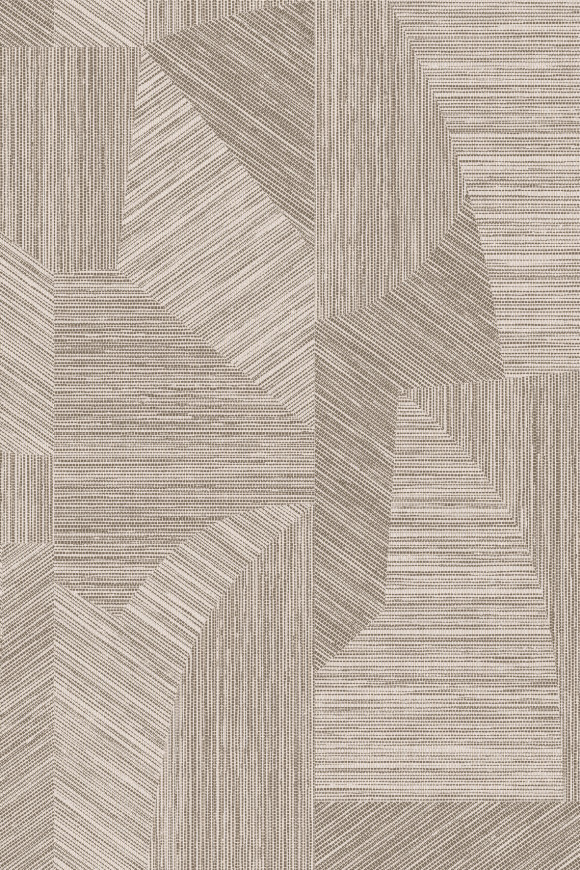Arte Essentials-tangram Caprice behang in kleur Stone (24006) - Product close-up