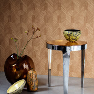 Arte Essentials tangram Dome behang in kleur Amber (24060) - Interieur impressie