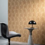 Arte Essentials tangram Dome behang in kleur Amber (24060) - Interieur impressie