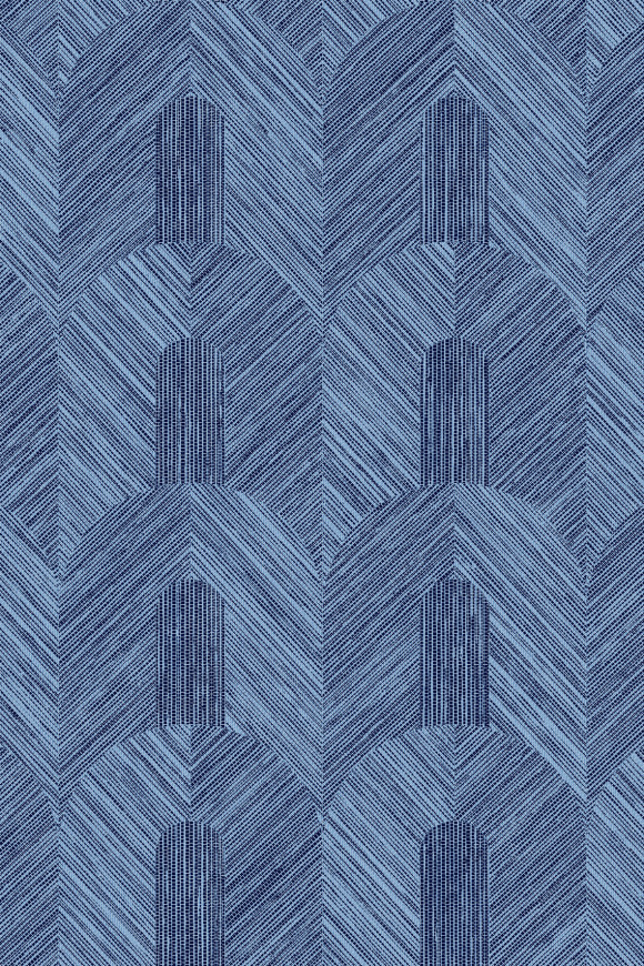 Arte Essentials tangram Dome behang in kleur Cerulean (24061) - Product close-up