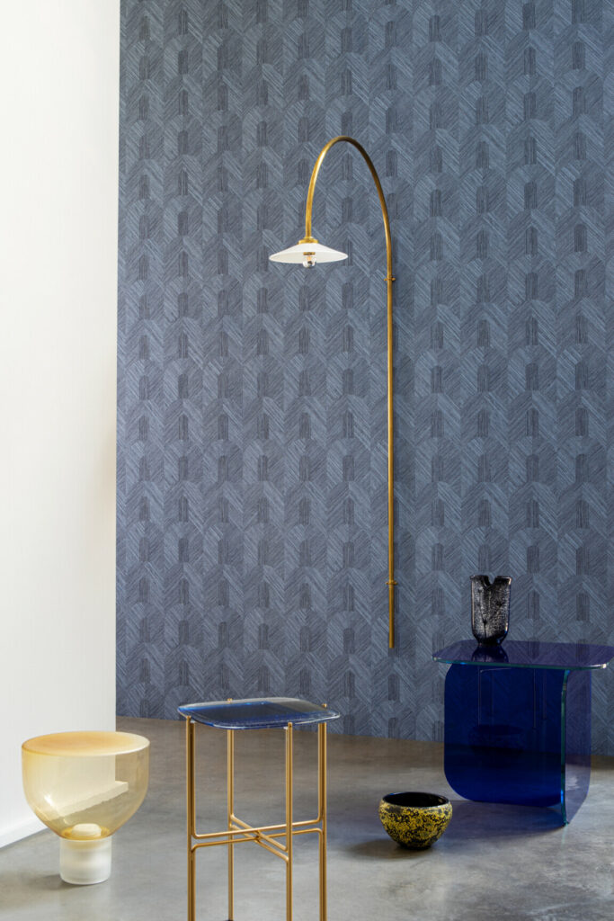 Arte Essentials tangram Dome behang in kleur Cerulean (24061) - Interieur impressie