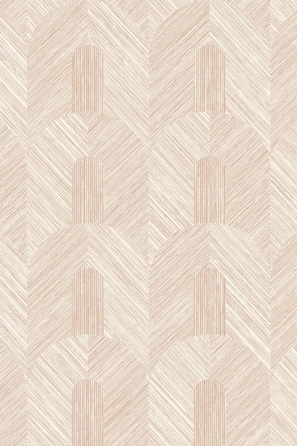 Arte Essentials tangram Dome behang in kleur Blush (24063) - Product close-up