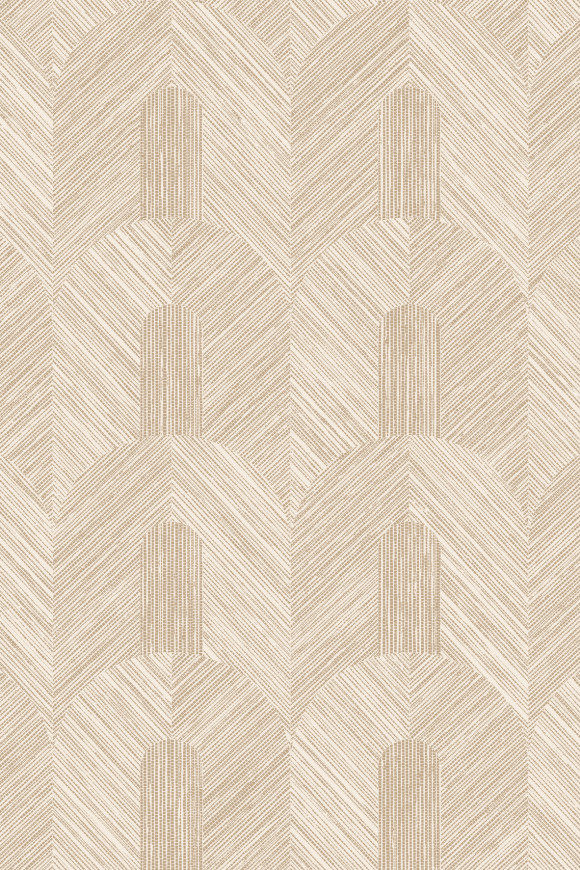 Arte Essentials-tangram Dome behang in kleur Straw (24066) - Product close-up