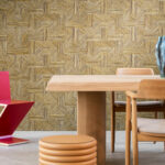 Arte Essentials tangram Intarsio behang in kleur Malt (24040) - Interieur impressie