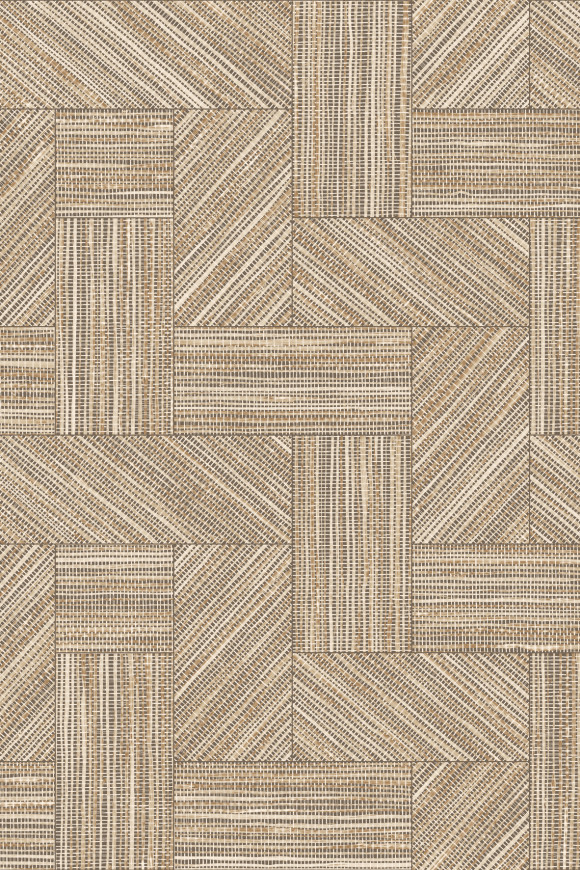 Arte Essentials-tangram Intarsio behang in kleur Straw (24046) - Product close-up