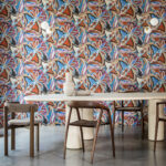 Arte Essentials tangram Myriad behang in kleur Indigo Myth (24102) - Interieur impressie