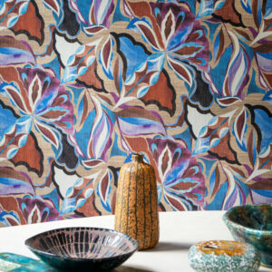 Arte Essentials tangram Myriad behang in kleur Indigo Myth (24102) - Interieur impressie