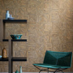 Arte Essentials tangram Splice behang in kleur Malt (24081) - Interieur impressie