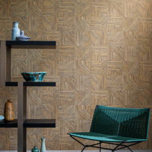 Arte Essentials tangram Splice behang in kleur Malt (24081) - Interieur impressie