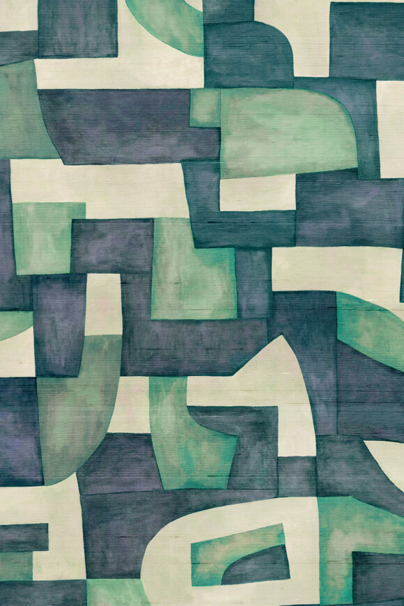 Arte Essentials totem Ecoline behang in kleur Aquamarine (18901) - Product close-up