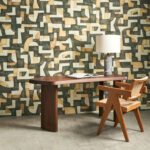 Arte Essentials totem Ecoline behang in kleur Sandstone (18902) - Interieur impressie