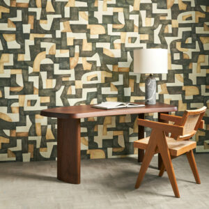 Arte Essentials totem Ecoline behang in kleur Sandstone (18902) - Interieur impressie