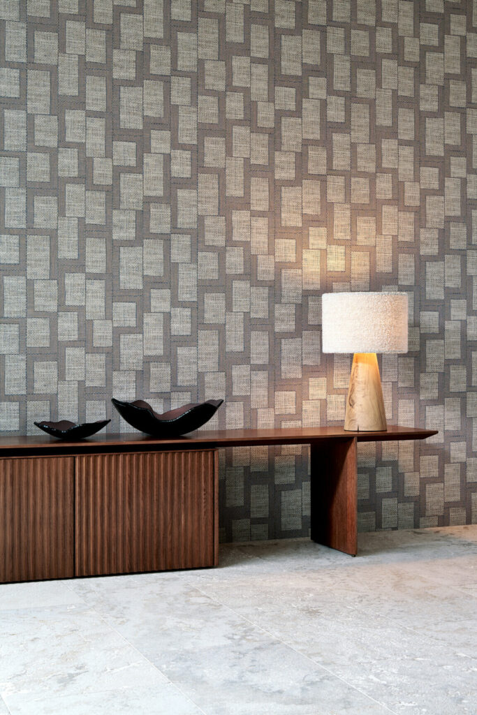 Arte Essentials totem Esparto africano behang in kleur Beige Sapphire (18942) - Interieur impressie