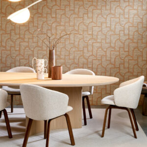 Arte Essentials totem Esparto iberico behang in kleur Ginger (18910) - Interieur impressie