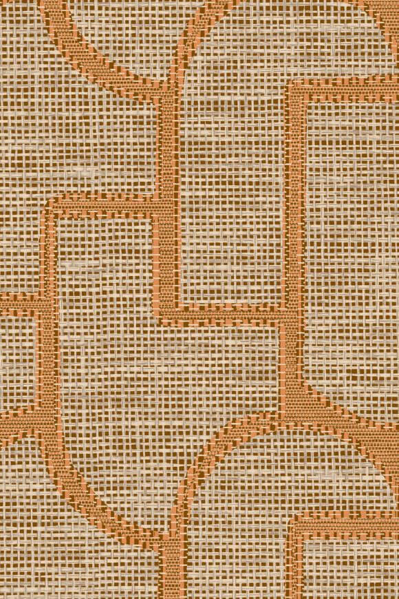 Arte Essentials totem Esparto iberico behang in kleur Ginger (18910) - Product close-up