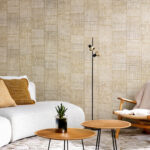 Arte Essentials totem Rabane behang in kleur Antique Gold (18922) - Interieur impressie