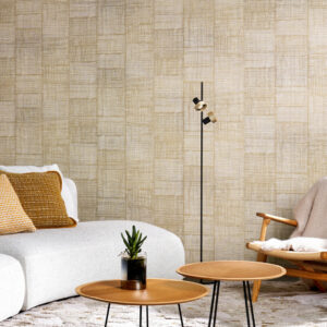 Arte Essentials totem Rabane behang in kleur Antique Gold (18922) - Interieur impressie