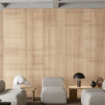 Arte Essentials washed linen Doudeville behang in kleur Hazel (59591) - Interieur impressie