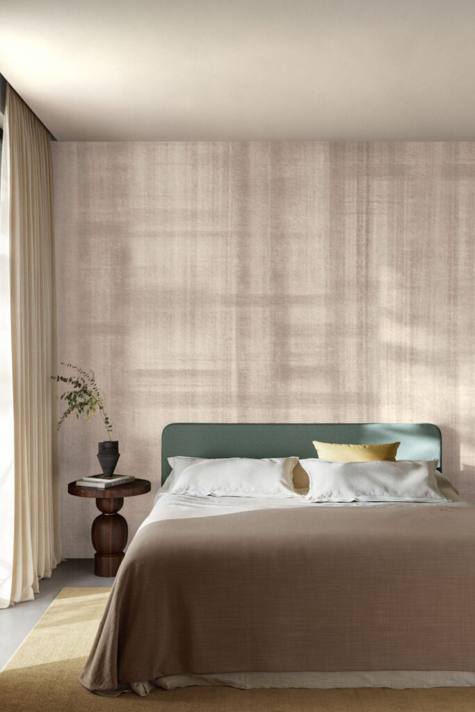 Arte Essentials washed linen Doudeville behang in kleur Fjord (59592) - Interieur impressie