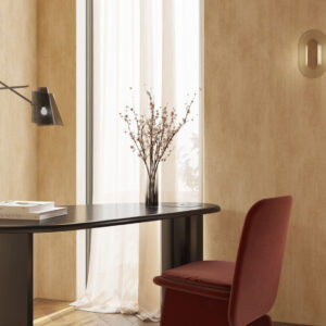 Arte Essentials washed linen Washed linen behang in kleur Tan (59512) - Interieur impressie