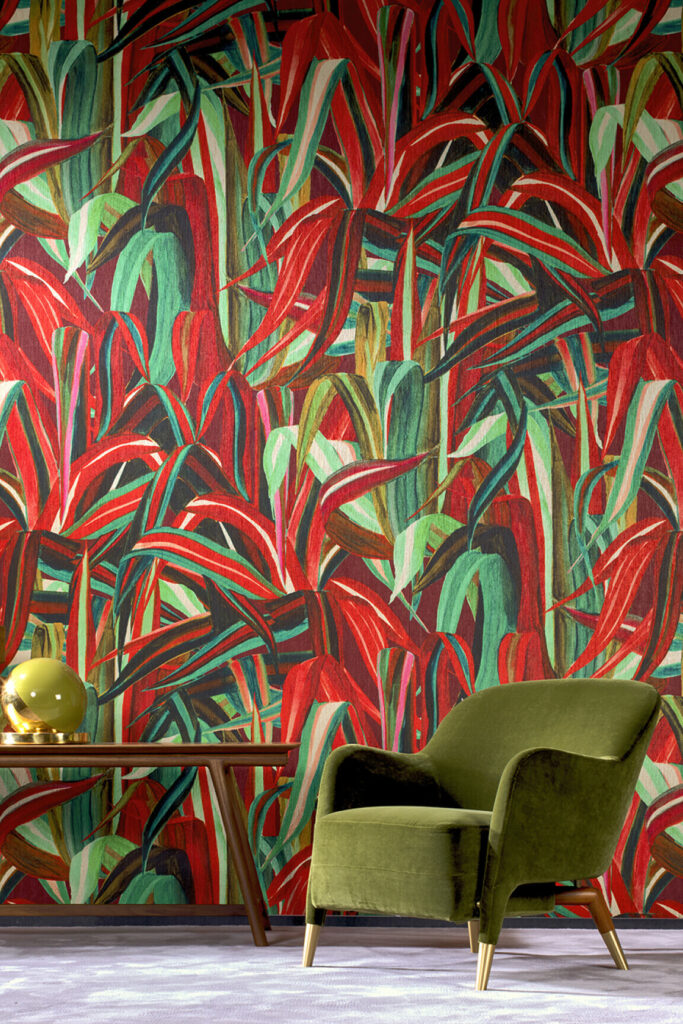 Arte Expedition Java behang in kleur Cherry (72010) - Interieur impressie