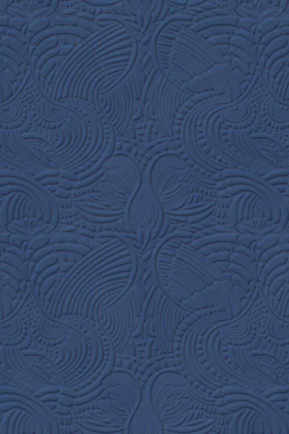 Moooi wallcovering extinct animals Dodo pavone behang in kleur Navy (MO2094) - Product close-up