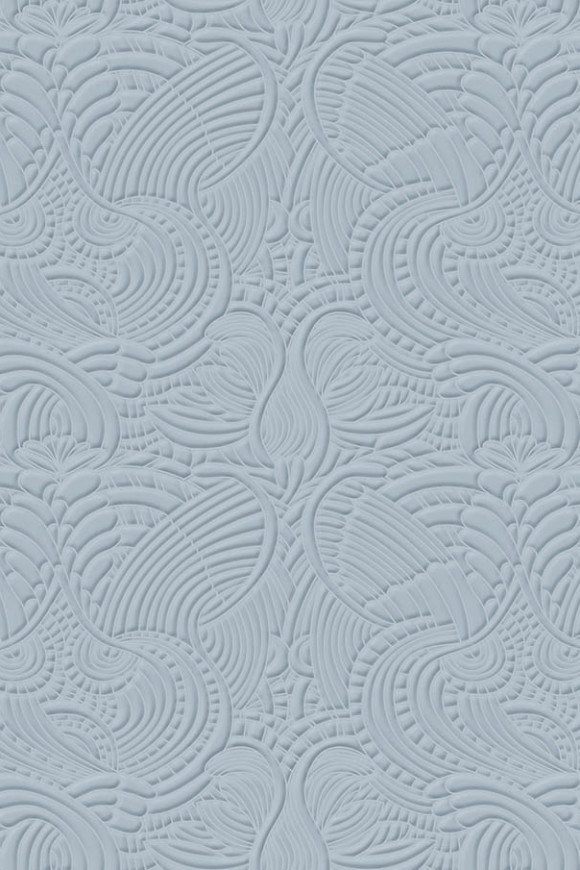 Moooi wallcovering extinct animals Dodo pavone behang in kleur Powdery Blue (MO2095) - Product close-up