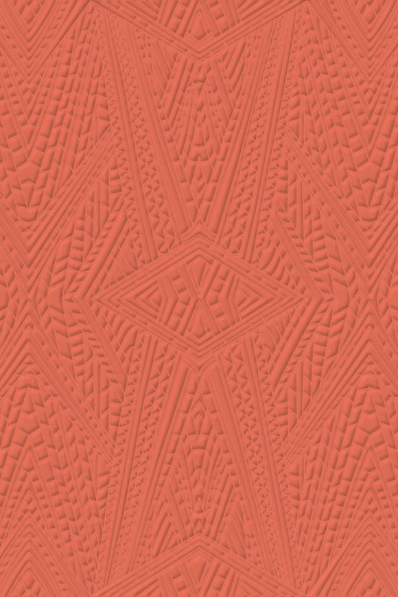 Moooi wallcovering extinct animals Dwarf rhino behang in kleur Brick (MO2084) - Product close-up