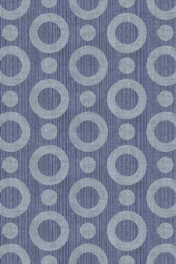 Moooi wallcovering extinct animals Umbrella squid behang in kleur Indigo (MO2064) - Product close-up