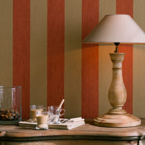 Flamant the wallpaper collection Stripe behang in kleur Indian Summer (40046) - Interieur impressie
