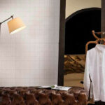 Flamant caractere Carreaux behang in kleur Fantôme (12071) - Interieur impressie