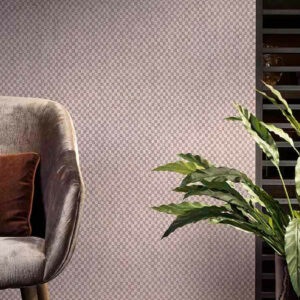 Flamant caractere Damier behang in kleur Muscade (12060) - Interieur impressie