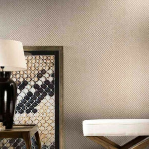 Flamant caractere Damier behang in kleur Bain de Boue (12062) - Interieur impressie