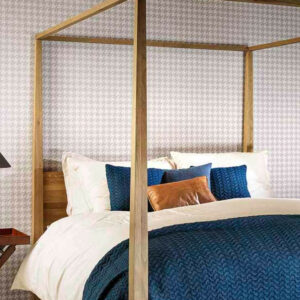 Flamant caractere Pied de poule behang in kleur Fantôme (12080) - Interieur impressie