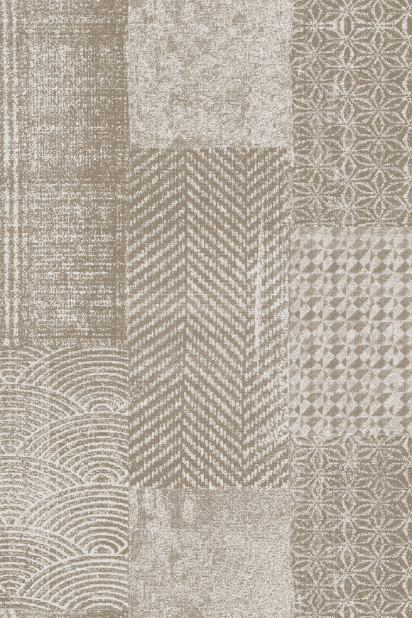Flamant caractere Patchwork behang in kleur Flax (12050) - Product close-up