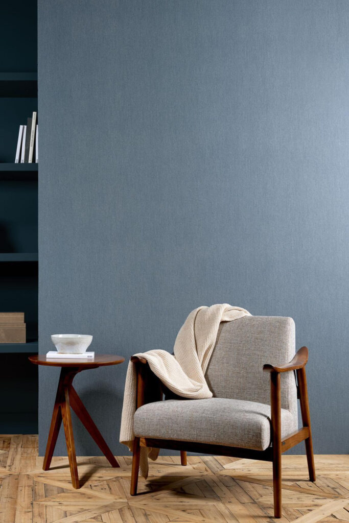 Flamant honore Lin behang in kleur Denim (78044) - Interieur impressie