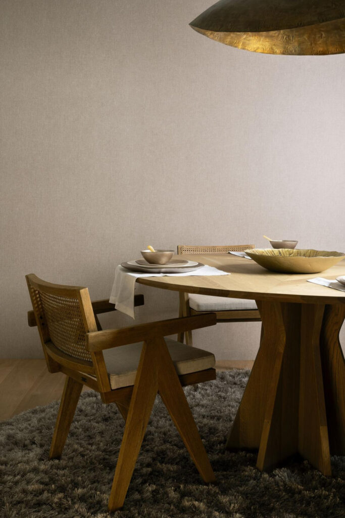 Flamant honore Lin normandie behang in kleur Zen (78216) - Interieur impressie