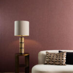 Flamant honore Terre de lin behang in kleur Sang de Boeuf (78252) - Interieur impressie