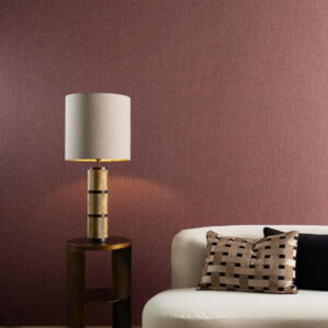 Flamant honore Terre de lin behang in kleur Sang de Boeuf (78252) - Interieur impressie