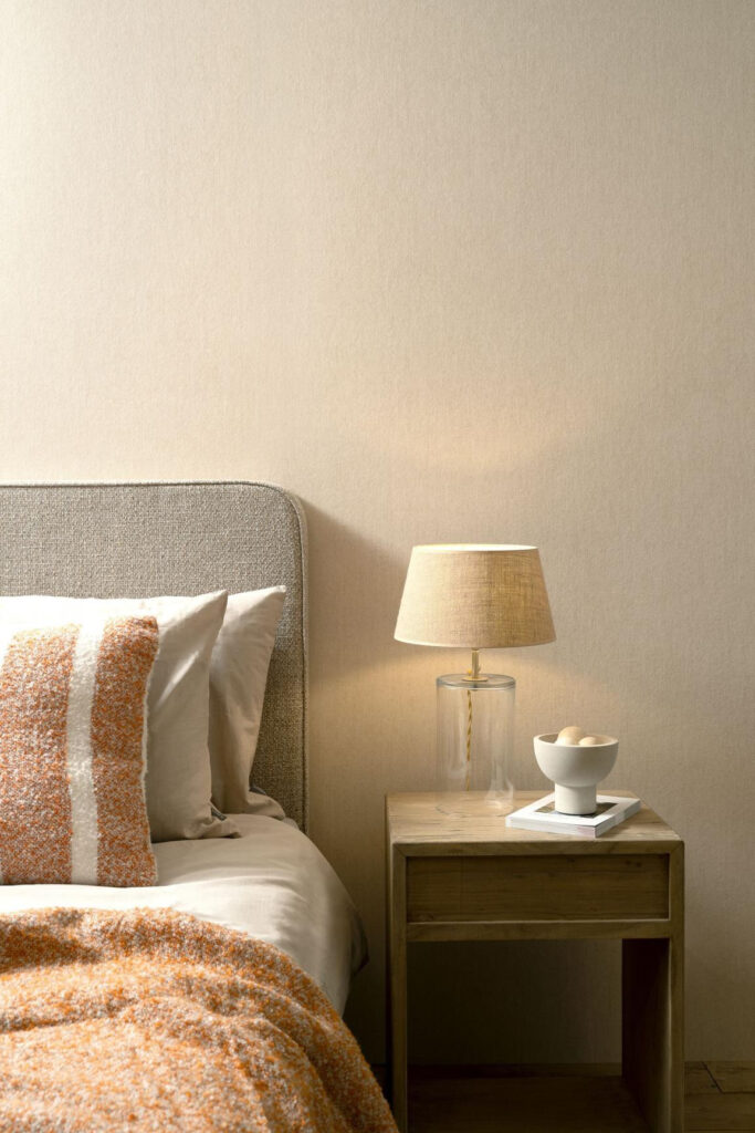 Flamant honore Terre de lin behang in kleur Coco (78279) - Interieur impressie