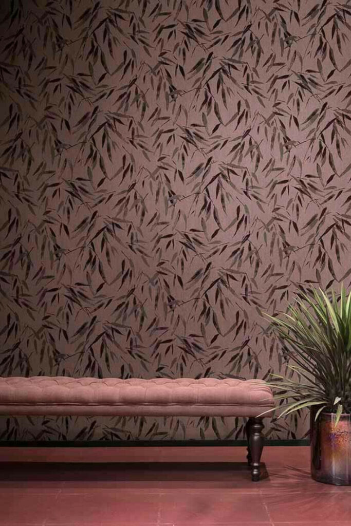 Flamant les memoires Bambou behang in kleur Fragole (80020) - Interieur impressie