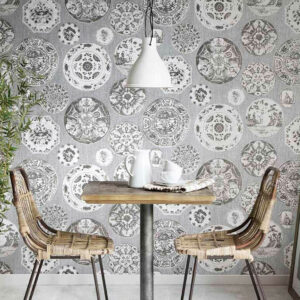 Flamant les memoires Ceramique behang in kleur Pave du Nord (80070) - Interieur impressie