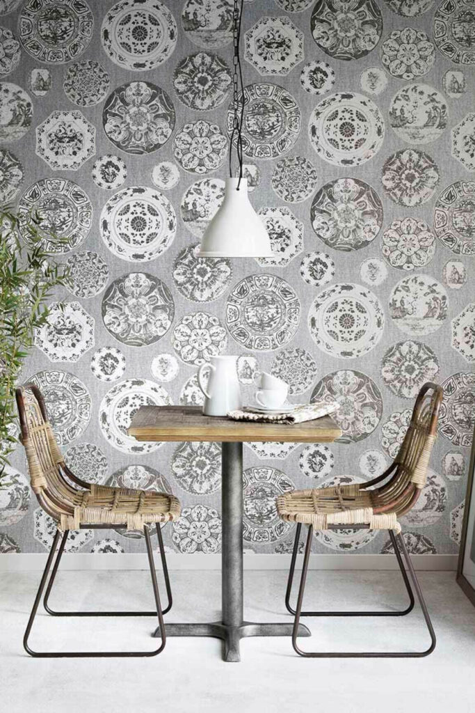 Flamant les memoires Ceramique behang in kleur Pave du Nord (80070) - Interieur impressie