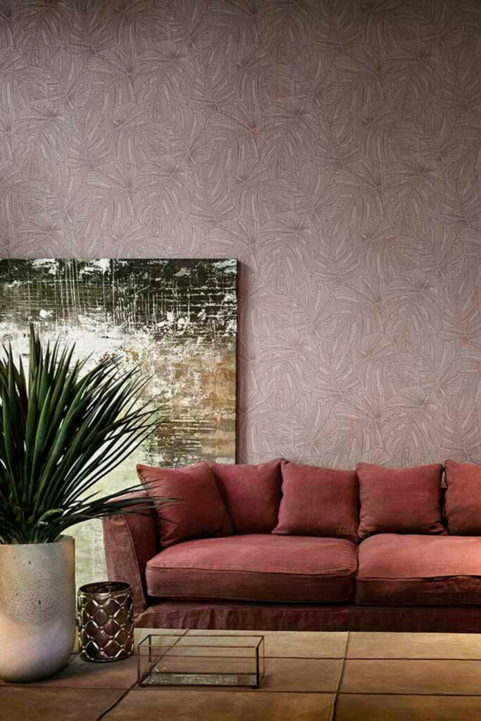 Flamant les memoires Laventure behang in kleur Muscade (80090) - Interieur impressie