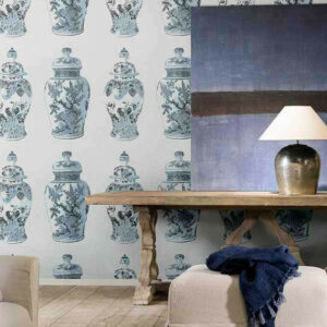 Flamant les memoires Poterie behang in kleur Atlantic (80000) - Interieur impressie