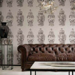 Flamant les memoires Poterie behang in kleur Cimento (80001) - Interieur impressie